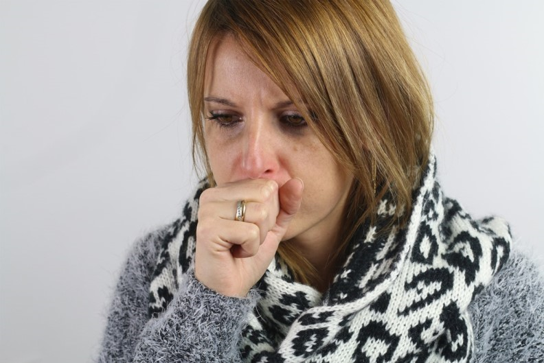 Woman Coughing